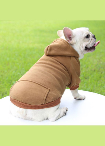 Толстовка з кишенею для собак Pet Style "Однотон" Коричнева XS No Brand - (323236378)