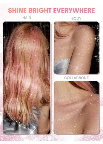 Мост для волос и тела с блестками Disco Twist, Fairy Sugar, 10 г Sheglam (367182373)