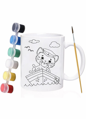 Набор для детской творчества Мальчик Пират #01 / раскраска для детей / 330 мл белая No Brand (316119652)