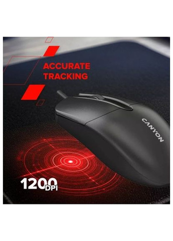 Мышка Canyon (CNE-CMS5) VAG M-5 USB Black (366661060)