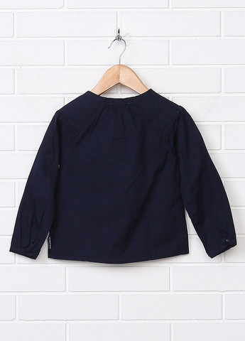 Темно-синяя однотонная блузка Naf Naf демисезонная