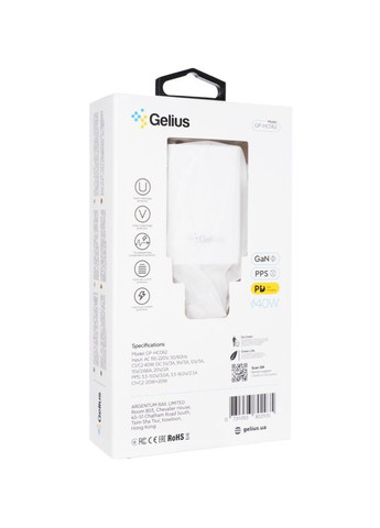 Мережевий зарядний пристрій Dos GP-HC062 40W 2Type-C White Gelius (337177187)