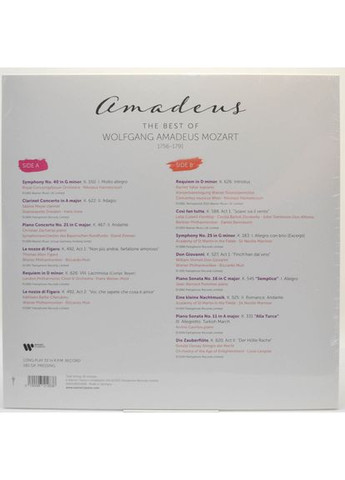 Виниловая пластинка Mozart – Amadeus: The Best Of Mozart 1LP (190296514838) No Brand (364656008)
