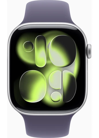 Смарт-годинник Watch Series 11 GPS 46mm Silver Alu. Case w. Purple Fog S. Band - S/M (MEV94) Apple (401893111)