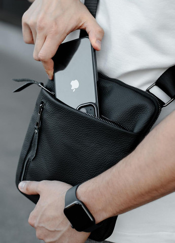 Мужская мессенджер-сумка через плечо из натуральной кожи Vishnya (317437330)