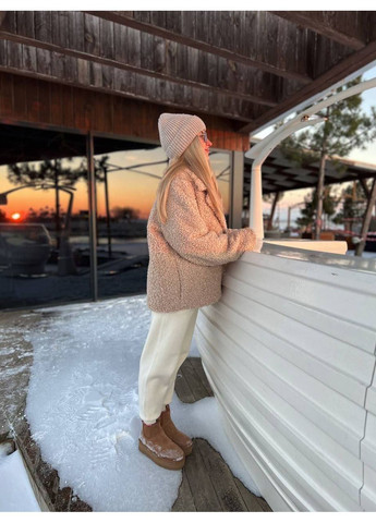 Тепленька жіноча шубка баранець оверсайз Nositi (366038806)