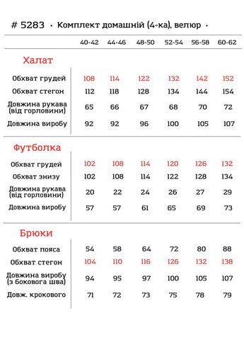 Комлект домашний (4-ка), женский, велюр Nositi (366032034)