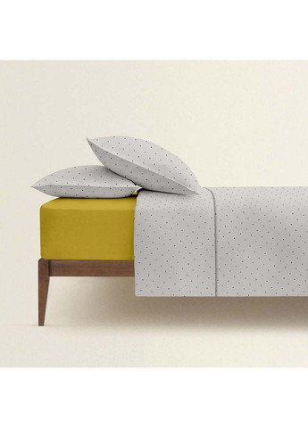 Двоспальна постіль з простирадлом на гумці MINI DOTS CS1 180х220 см Cosas (307474637)