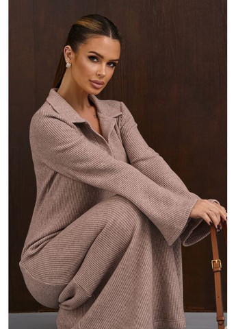 Пудрова повсякденний, ділова, кежуал жіноча сукня бохо силуетна Style Point однотонна