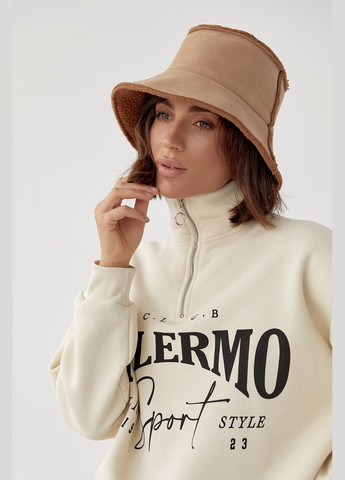 Жіноча демісезонна панама з екозамші - бежевий цвет, L (sku_02301) No Brand (313614731)