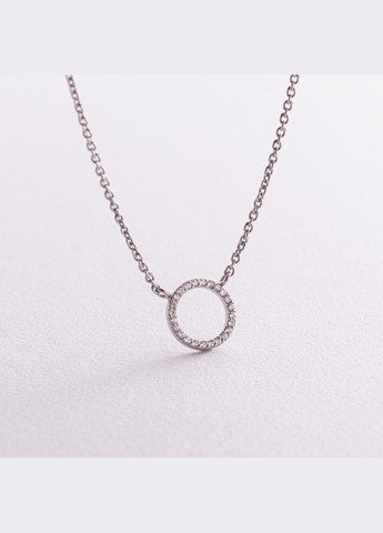 Серебряное колье Круговорот с фианитами 1102 42 Oniks (267320875)