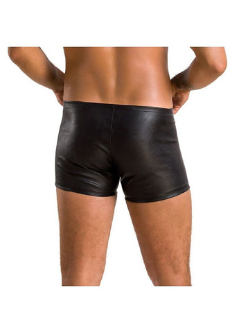 Чоловічі шкіряні боксери з блискавками 049 SHORT MATT XXL/XXXL Black Passion (369951630)