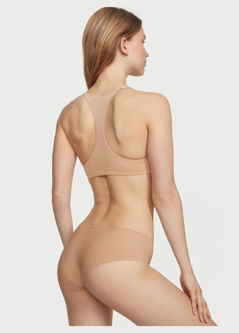 Безшовні бежеві трусики Victoria's Secret чікі (314711375)