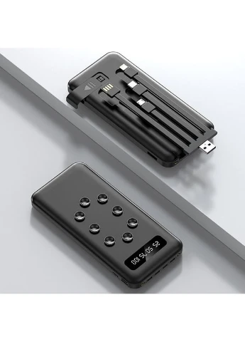 УЦИНКА! Power Bank VNpower K305 + кабель 4в1 USB/Micro/Type-C/Lightning/Фонарик Black / 3000 mAh No Brand (368302118)