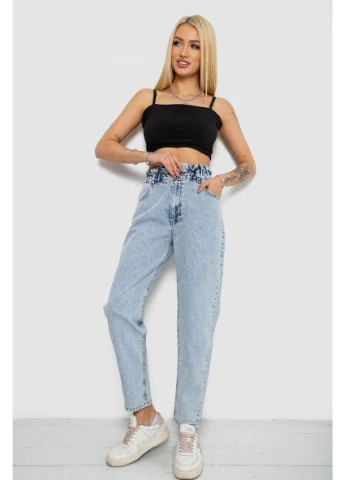 Джинси жіночі Mom-fit, колір блакитний, 244R1601S20 Ager - (386222528)