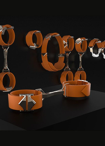 Набір девайсів для БДСМ, натуральна шкіра та метал,, 7 предметів - CherryLove Lockink (296623723)
