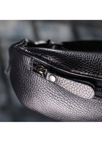 Зручна сумка бананка для чоловіків із зернистої натуральної шкіри 23136 Shvigel (366880598)