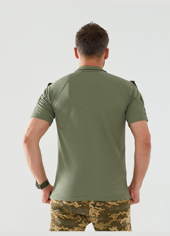 Оливковая боевая футболка-убакс с коротким рукавом No Brand