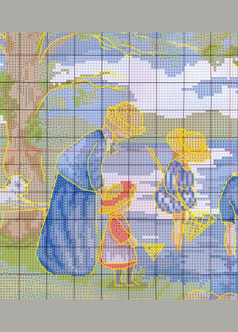 Набор для вышивания по нанесённой на канву схеме "Embrace". AIDA 14CT printed 43*31 см Joy Sunday (313613058)