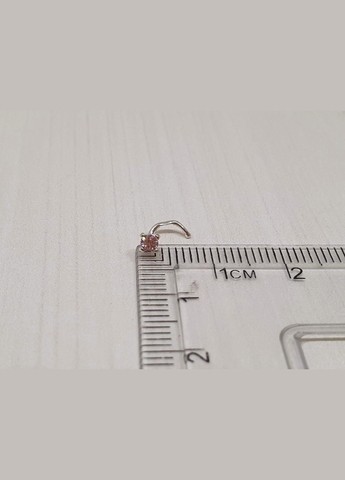 Срібна сережка-пірсинг в ніс. 1017.2С Рожевий (світлий) Dear (272797520)