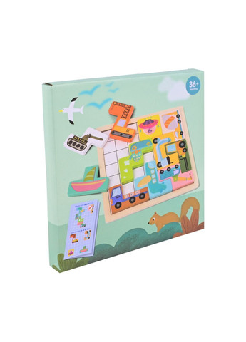 Деревянная развивающая игрушка-вкладыши, 2 варианта, размер 19х19 см, в ассортименте - No Brand C9405 (371925848)