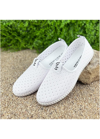 Белые мокасини жiночi текстильнi е-005260-3 бiлi Gipanis