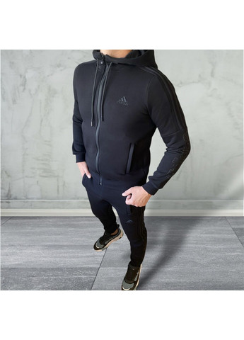 Теплий спортивний чоловічий костюм з капюшоном adidas (369926855)