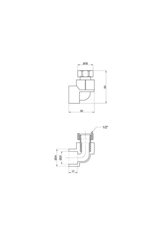 Угол 3/4" 90° d=25мм полипропиленовый 3/4" в латун. накид. гайка, лат. шток для полипроп. труб (DSE702) Thermo Alliance (365736505)