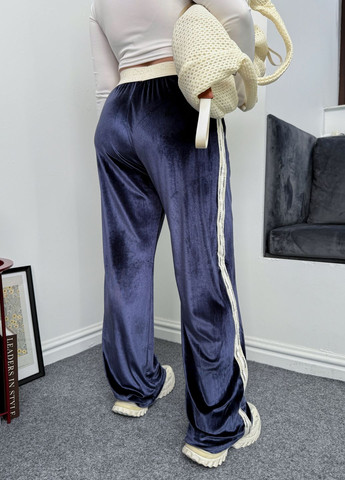 Штани жіночі велюрові з лампасами No Brand (364631167)