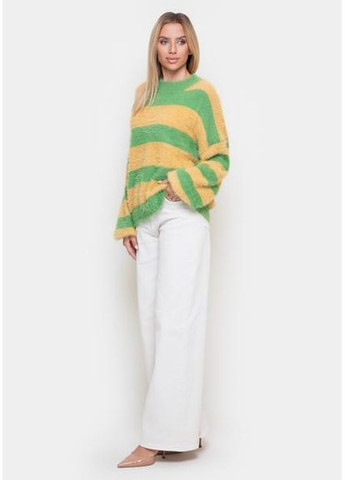 Комбинированный свитер 8948-fm camel/green sam onesize Samange