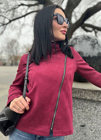 Бордовая куртка-жакет косуха Fashion Girl Nessa
