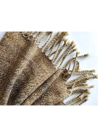 Тканий коричневий шарф ручної роботи з мериносу з ефектом деграде No Brand (369612461)