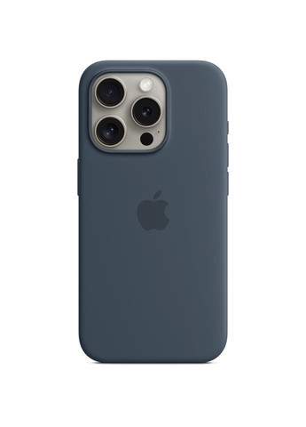 Чехол-накладка Silicone Case with MagSafe для iPhone 15 Pro Storm Blue (MT1D3) Apple (370616819)