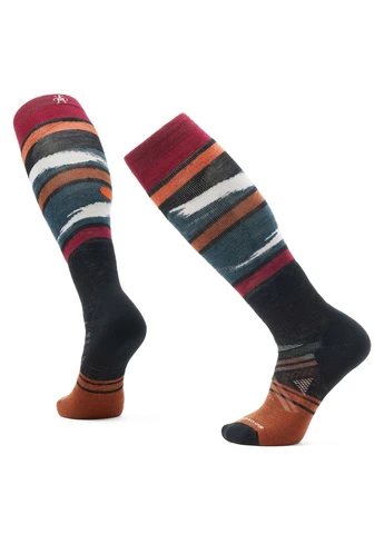 Носки мужские Ski Full Cushion Midnight Ski Pattern OTC Черный-Красный Smartwool (365309325)
