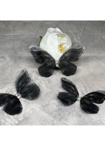 Метелик шифоновий (двошаровий), розмір ≈ 5*3,8 см, арт 018087, 1 шт No Brand (327878272)