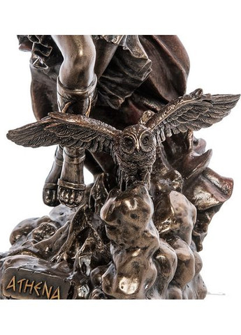 Статуетка Афіна богиня військової майстерності 26 см 1906332 полістоун з бронзовим покриттям Veronese (302239327)