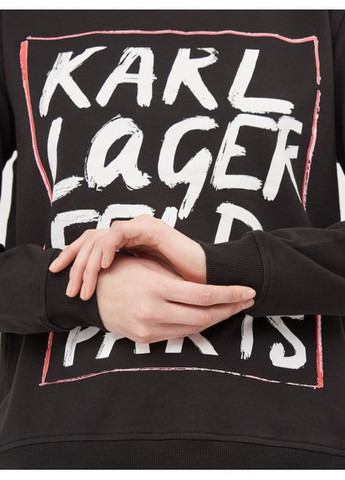 Чорний світшот paris s004 чорний Karl Lagerfeld (354312357)