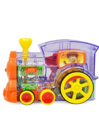 Розвиваюча іграшка паровозик доміно DOMINO Happy Truck 60 деталей No Brand (360648082)