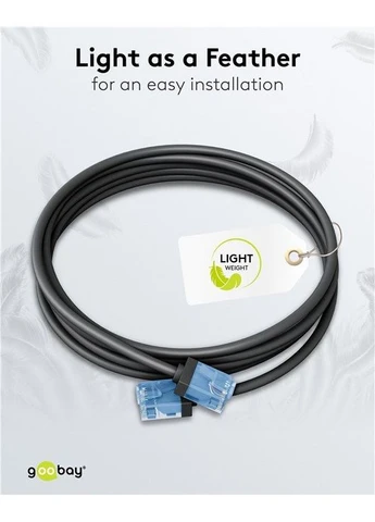 Патч корд RJ45 UTP6a 2.0m Slim Ultra Flexi PoE+ Cu Goobay (382687531)