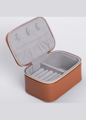 Ящик для украшений на молнии 13х9х6 см, терракот Yiwu (324069834)