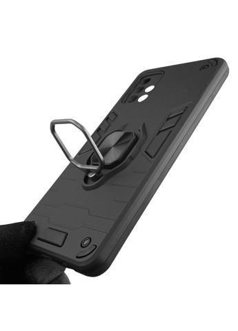 Чехол для телефона Galaxy A51 (SM-A515F) бронированный с кольцом-держателем на самсунг а51 чёрный Samsung (366234939)