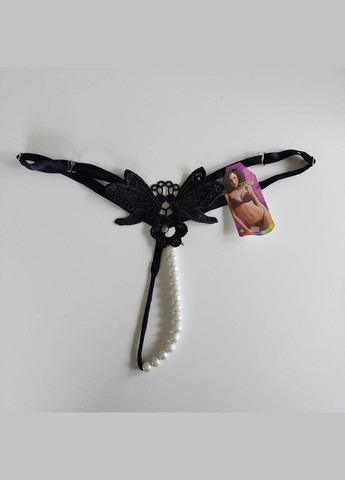 Трусики з розрізом стрінги з перлинками намистинками (арт. 8033) No Brand (346121296)