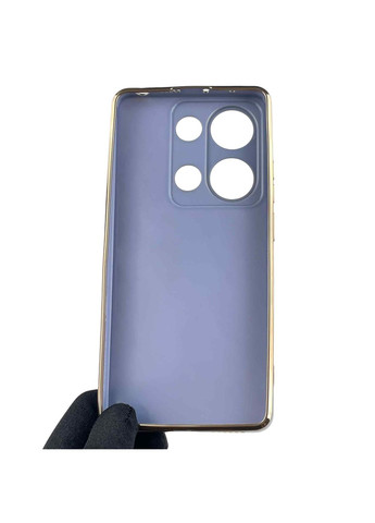 Чохол для Redmi Note 13 Pro 4G жіночий із золотою окантовкою із захистом камери на сяомі редмі нот 13 про 4г синій Xiaomi (366019274)