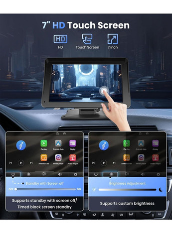 Портативный автомобильный дисплей 7" черный Amazon (370878165)