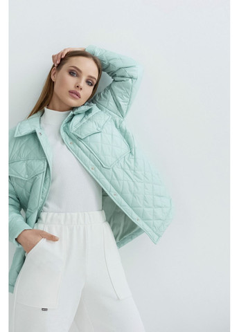 Бирюзовая демисезонная бирюзовая стеганная куртка Seventeen