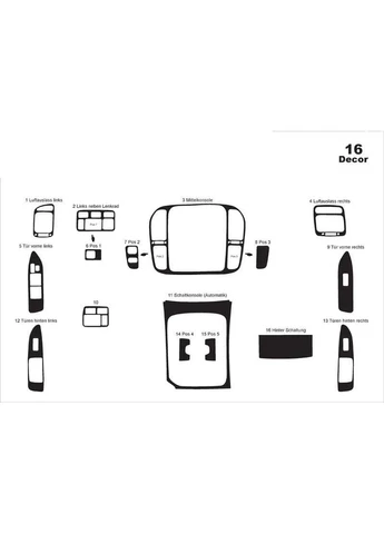 Накладки на панель Карбон для Toyota Land Cruiser 100 1998-2007 рр Meric (389044528)