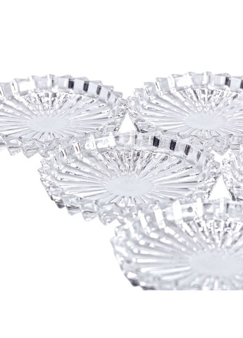 Набор блюдец Lirmartur стеклянных 6 штук по 12 см Yiwu HP-YH-31 No Brand (358885729)