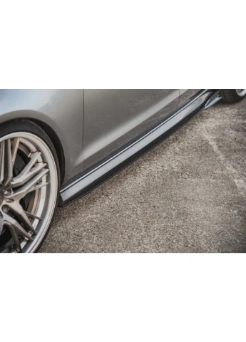 Бічні дифузори пороги Audi C7 (2014-2017) S-Line рестайлінг ( DESIGN) Maxton A6 (398310149)