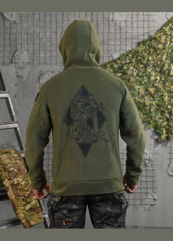 Армейская демисезонная кофта на флисе Мина олива No Brand (302392819)