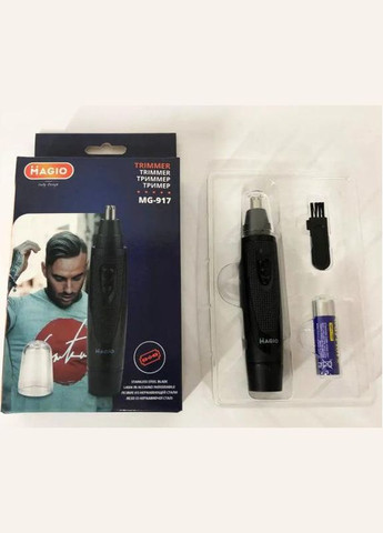 Тример MG-917 на батарейках із лезами із нержавіючої сталі чорний Magio (298704469)